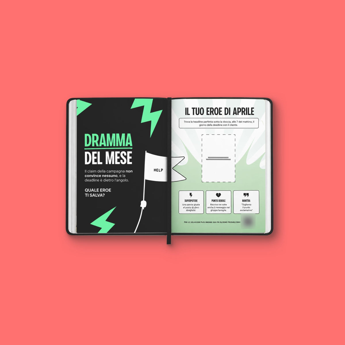 Agenda 2027 Nera – pagine "Dramma del mese" e "Il tuo eroe"