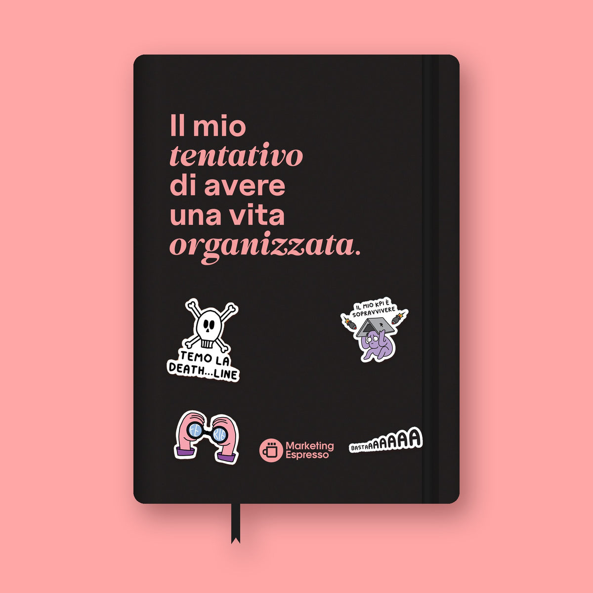 Agenda 2027 Nera con i fogli di adesivi inclusi