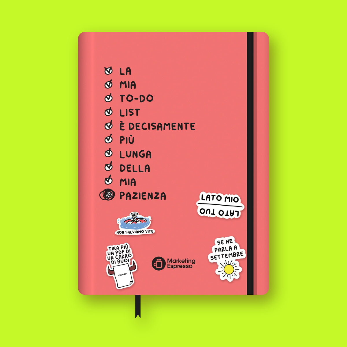 Agenda 2027 Rosa con i fogli di adesivi inclusi