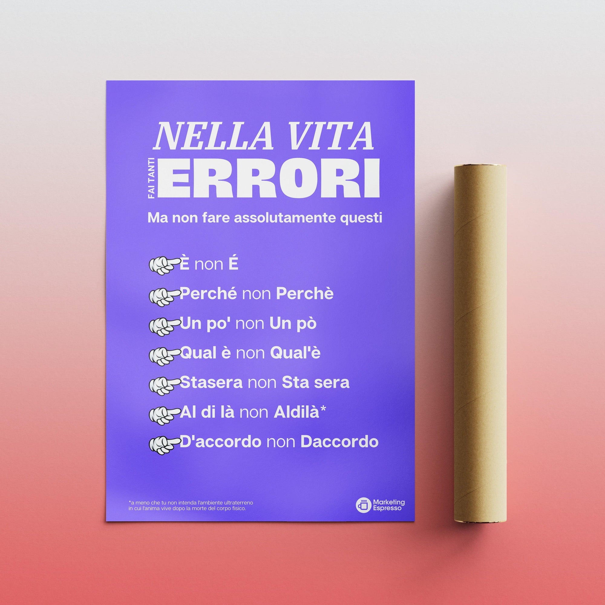 Poster Errori - Marketing Espresso Shop