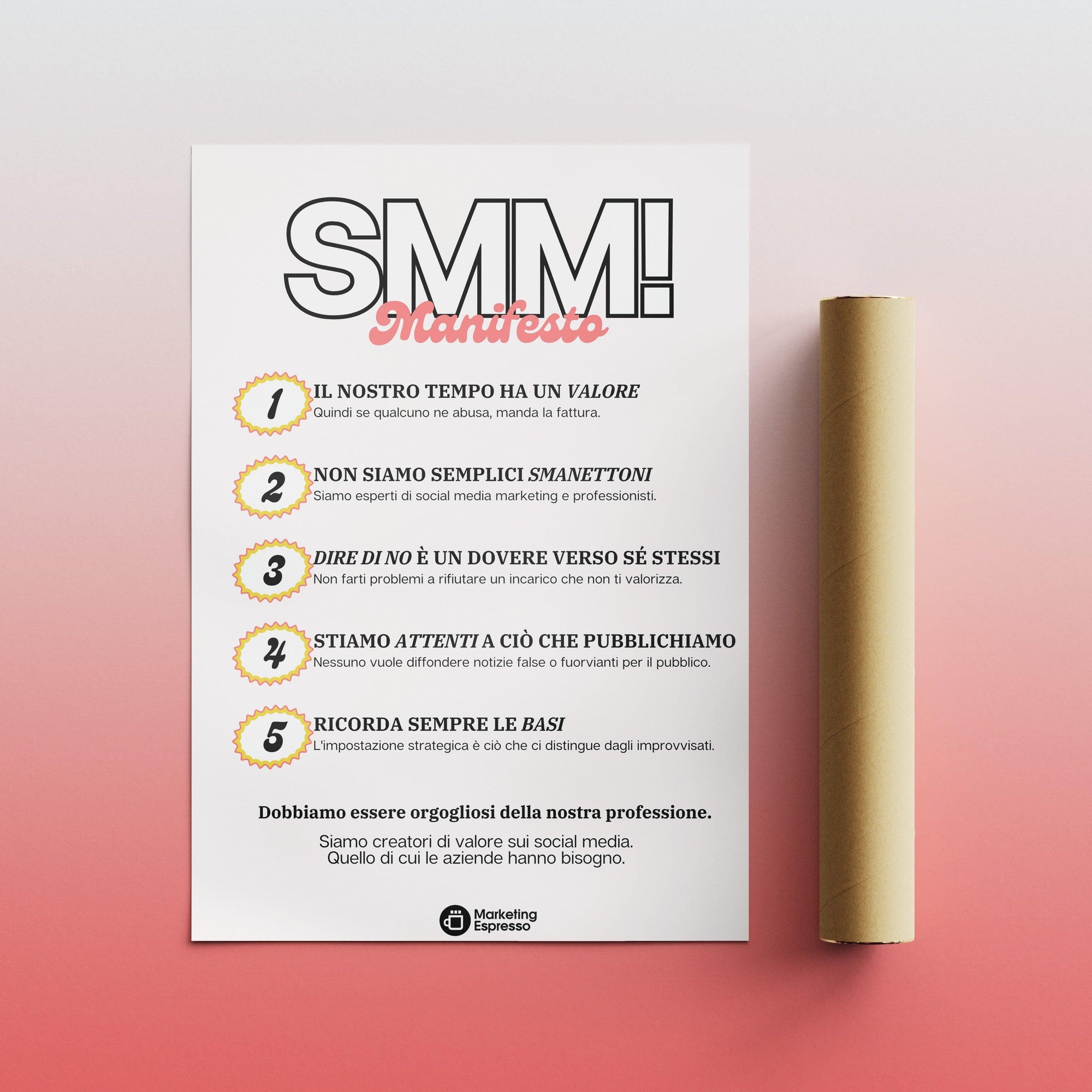 Poster SMM Manifesto - Marketing Espresso Shop